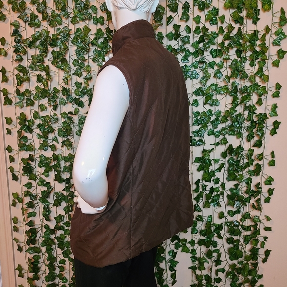 Penmans Girl's L Quilted Puffer Vest Brown Retro Outdoor Gorpcore Fall Spring - Picture 5 of 12